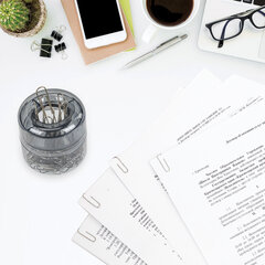 Скрепочница магнитная STAFF &laquo;Basic&raquo;, прозрачный корпус, 270556