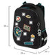 Ранец BRAUBERG PREMIUM, 2 отделения, с брелком, "Space mission", LED ЛАМПОЧКИ, 38х29х16 см, 270599