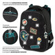 Ранец BRAUBERG PREMIUM, 2 отделения, с брелком, "Space mission", LED ЛАМПОЧКИ, 38х29х16 см, 270599