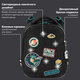 Ранец BRAUBERG PREMIUM, 2 отделения, с брелком, "Space mission", LED ЛАМПОЧКИ, 38х29х16 см, 270599