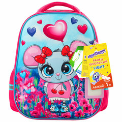 Ранец ЮНЛАНДИЯ LIGHT, 2 отделения, &laquo;Pretty mouse&raquo;, 3D панель, 38&times;29&times;16 см, 270606