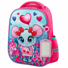 Ранец ЮНЛАНДИЯ LIGHT, 2 отделения, &laquo;Pretty mouse&raquo;, 3D панель, 38&times;29&times;16 см, 270606