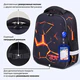 Ранец BRAUBERG FIT, 2 отделения, "Лава", 38х27х14 см, 270617