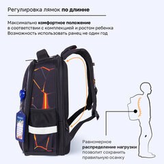 Ранец BRAUBERG FIT, 2 отделения, "Лава", 38х27х14 см, 270617