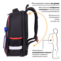Ранец BRAUBERG FIT, 2 отделения, "Разноцветный лев", 38х27х14 см, 270618