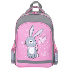Рюкзак ПИФАГОР SCHOOL, 1 отделение, 3 кармана, &laquo;Adorable bunny&raquo;, 38&times;28&times;14 см, 270654