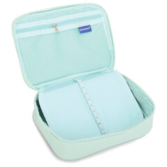 Пенал-косметичка BRAUBERG БОЛЬШОЙ, 1 отделение, 1 откидная планка, ткань, 21&times;15&times;6 см, &laquo;Mint&raquo;, 270705