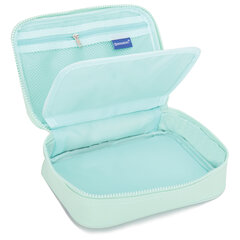 Пенал-косметичка BRAUBERG БОЛЬШОЙ, 1 отделение, 1 откидная планка, ткань, 21&times;15&times;6 см, &laquo;Mint&raquo;, 270705