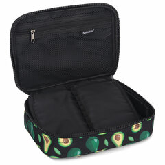 Пенал-косметичка BRAUBERG БОЛЬШОЙ, 1 отделение, 1 откидная планка, ткань, 21&times;15&times;6 см, &laquo;Avocado&raquo;, 270706