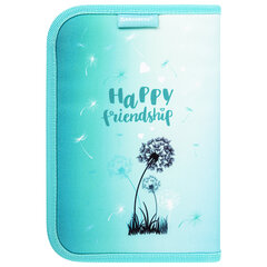 Пенал BRAUBERG с наполнением, 1 отделение, 1 откидная планка, 24 предмета, полиэстер, 21&times;14 см, &laquo;Happy friendship&raquo;, 270721