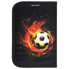 Пенал BRAUBERG с наполнением, 1 отделение, 1 откидная планка, 24 предмета, 21&times;14 см, &laquo;Fireball&raquo;, 270723