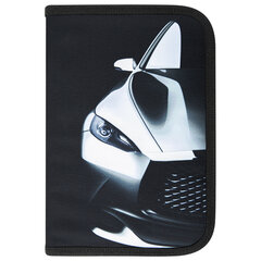 Пенал BRAUBERG с наполнением, 1 отделение, 1 откидная планка, 24 предмета, 21&times;14 см, &laquo;Fast car&raquo;, 270724