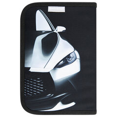 Пенал BRAUBERG с наполнением, 1 отделение, 1 откидная планка, 24 предмета, 21&times;14 см, &laquo;Fast car&raquo;, 270724