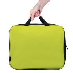 Папка на молнии с ручками STAFF EVERYDAY А4, 1 отделение, полиэстер, 80 мм, зеленая, 270742