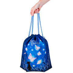 Мешок для обуви BRAUBERG PREMIUM, карман, подкладка, светоотражающие элементы, 43&times;33 см, &laquo;Sweet dreams&raquo;, 270744