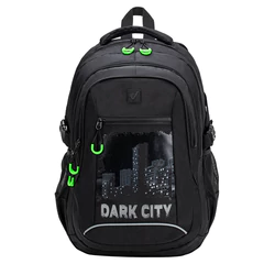 Рюкзак BRAUBERG CONTENT универсальный, 3 отделения, светоотражающий принт, &laquo;Dark city&raquo;, 47&times;33&times;18 см, 270763