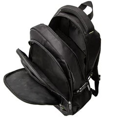 Рюкзак BRAUBERG TITANIUM универсальный, 3 отделения, черный, салатовые вставки, 45&times;28&times;18 см, 270766