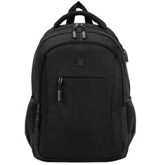 Рюкзак BRAUBERG URBAN универсальный с отделением для ноутбука, USB-порт, &laquo;Kinetic&raquo;, черный, 46&times;31&times;18 см, 270798