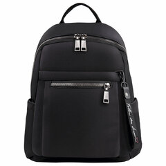 Рюкзак BRAUBERG PODIUM женский, карман-антивор, нейлон, черный, 32&times;26&times;15 см, 270815