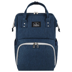 Рюкзак для мамы BRAUBERG MOMMY с ковриком, крепления на коляску, термокарманы, синий, 40&times;26&times;17 см, 270820