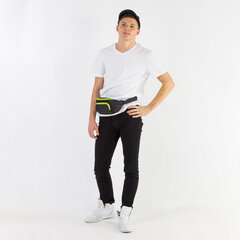 Сумка на пояс BRAUBERG RIO, карман, регулируемый ремень, черная, салатовые детали, 30&times;12&times;10 см, 270823