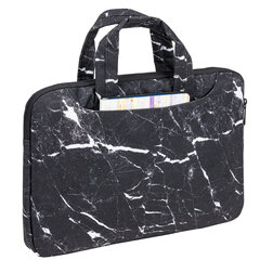 Сумка портфель BRAUBERG STYLE с отделением для ноутбука 13-14", 3 кармана, "Marble", черная, 26&times;36&times;3 см, 270835