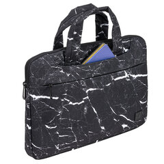 Сумка портфель BRAUBERG STYLE с отделением для ноутбука 13-14", 3 кармана, "Marble", черная, 26&times;36&times;3 см, 270835