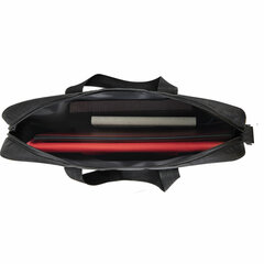 Сумка для документов STAFF MANAGER на молнии с карманом, полиэстер, черно-серый, 32&times;37&times;5 см, 270836