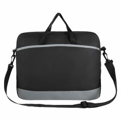 Сумка для документов STAFF MANAGER на молнии с карманом, полиэстер, черно-серый, 32&times;37&times;5 см, 270836