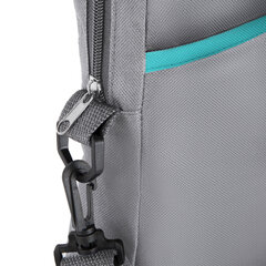 Сумка для документов STAFF MANAGER на молнии с карманом, полиэстер, серо-бирюзовая, 32&times;37&times;5 см, 270837