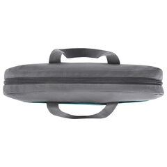 Сумка для документов STAFF MANAGER на молнии с карманом, полиэстер, серо-бирюзовая, 32&times;37&times;5 см, 270837