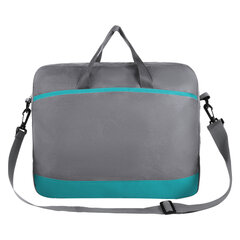 Сумка для документов STAFF MANAGER на молнии с карманом, полиэстер, серо-бирюзовая, 32&times;37&times;5 см, 270837