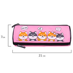 Пенал мягкий BRAUBERG, 3 отделения, нейлон, 21&times;7&times;7 см, &laquo;Puppies&raquo;, 270839