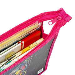 Папка для тетрадей ЮНЛАНДИЯ А4, 1 отделение, картон/<wbr/>пластик, блестки, на молнии, &laquo;Colorful butterfly&raquo;, 270859