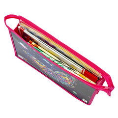 Папка для тетрадей ЮНЛАНДИЯ А4, 1 отделение, картон/<wbr/>пластик, блестки, на молнии, &laquo;Colorful butterfly&raquo;, 270859