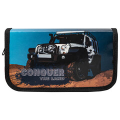 Пенал ПИФАГОР, 2 отделения, ламинированный картон, 19&times;11 см, &laquo;Jeep&raquo;, 270884