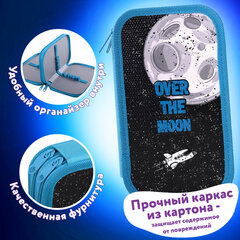 Пенал ЮНЛАНДИЯ, 2 отделения, ламинированный картон, 19&times;11 см, &laquo;Space smile&raquo;, 270890