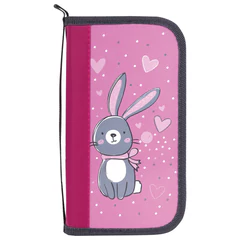 Пенал ПИФАГОР, 3 отделения, ламинированный картон, 19&times;11 см, &laquo;Adorable bunny&raquo;, 270892