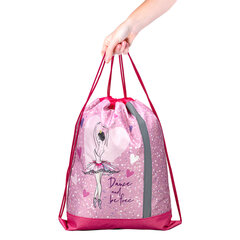 Мешок для обуви ЮНЛАНДИЯ, плотный, светоотражающая полоса, 46&times;36 см, полиэстер, &laquo;Ballerina&raquo;, 270915