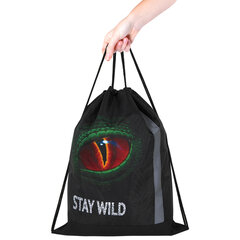 Мешок для обуви ЮНЛАНДИЯ, плотный, светоотражающая полоса, 46&times;36 см, &laquo;Stay wild&raquo;, 270917