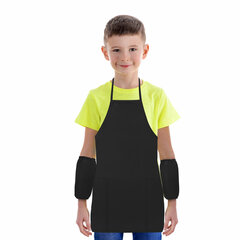 Накидка фартук с нарукавниками для труда ПИФАГОР, 3 кармана, уменьшенный размер, 39&times;49 см, черный, 270921