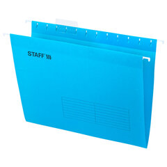 Подвесные папки А4 (350&times;240 мм), до 80 л., КОМПЛЕКТ 10 шт., синие, картон, STAFF, 270928