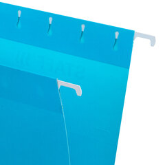 Подвесные папки А4 (350&times;240 мм), до 80 л., КОМПЛЕКТ 10 шт., синие, картон, STAFF, 270928