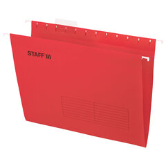Изображение товара Подвесные папки А4 (350×240 мм) до 80 л., КОМПЛЕКТ 10 шт., красные, картон, STAFF, 270931