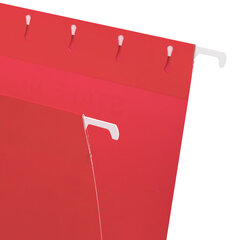 Подвесные папки А4 (350&times;240 мм) до 80 л., КОМПЛЕКТ 10 шт., красные, картон, STAFF, 270931