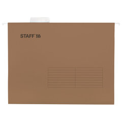 Подвесные папки А4 (350&times;240 мм) до 80 л., КОМПЛЕКТ 10 шт., крафт-картон, STAFF, 270932
