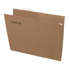 Подвесные папки А4 (350&times;240 мм) до 80 л., КОМПЛЕКТ 10 шт., крафт-картон, STAFF, 270932