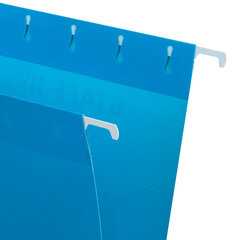 Подвесные папки А4/<wbr/>Foolscap (404&times;240 мм) до 80 л., КОМПЛЕКТ 10 шт., синие, картон, STAFF, 270933