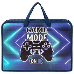 Папка на молнии с ручками ЮНЛАНДИЯ А4, 1 отделение, пластик, ширина 75 мм, &laquo;Game mode&raquo;, 270957