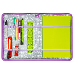 Папка для труда на молнии BRAUBERG А4 с ручкой, 1 отделение, картон, органайзер, &laquo;Charming kitten&raquo;, 270991